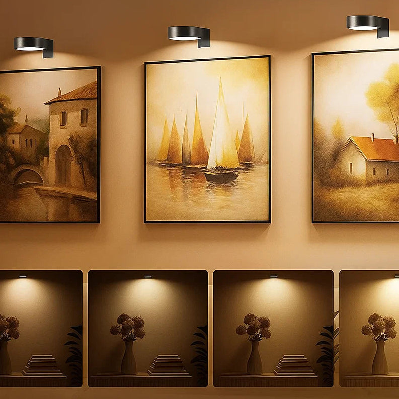 LED Picture Light Magnetic Wireless Color-Selectable Set of 2