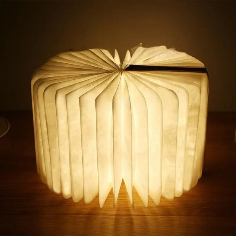 LED Reading Lamp Foldable Book Design Dimmable USB Rechargeable