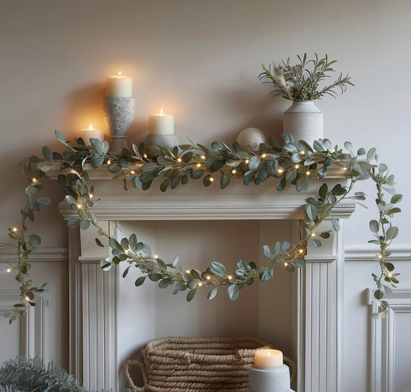 LED String Lights Olive Branch Energy-Saving Warm White