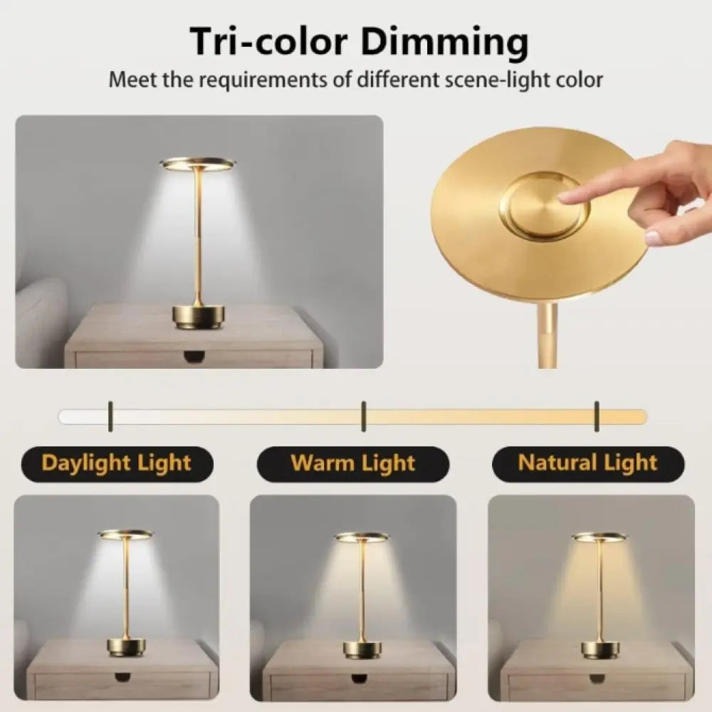 LED Table Lamp Cordless Touch Dimmable 48 Hour Battery