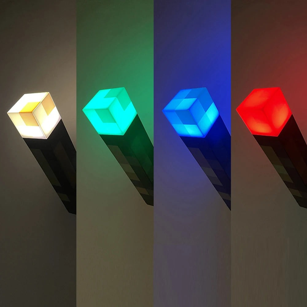 LED Table Lamp Pixelated Design USB Rechargeable Warm Light