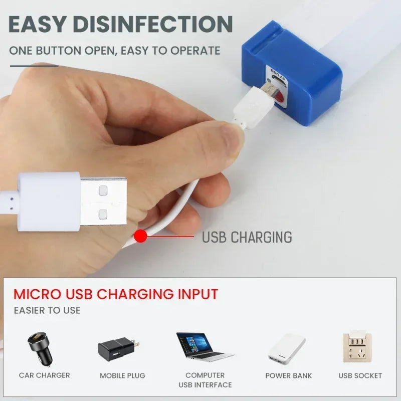 LED Tube Light Magnetic USB Rechargeable Dual Modes