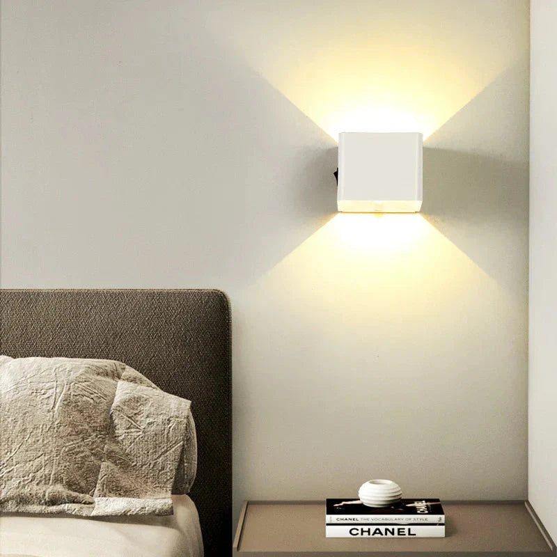 LED Wall Light Cube Wireless Stepless Dimming USB Rechargeable