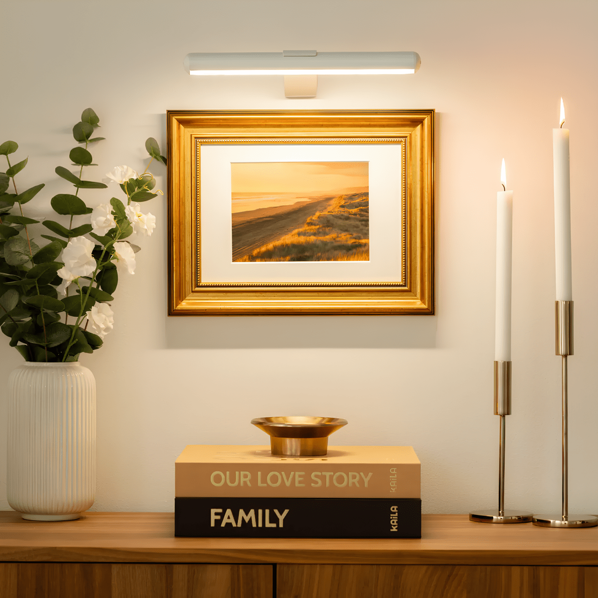 LED Wall Light Dimmable 360 Rotatable Wireless Rechargeable