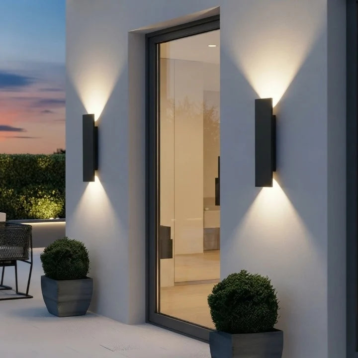 LED Wall Light Dual Up & Down Weather-Resistant Aluminum