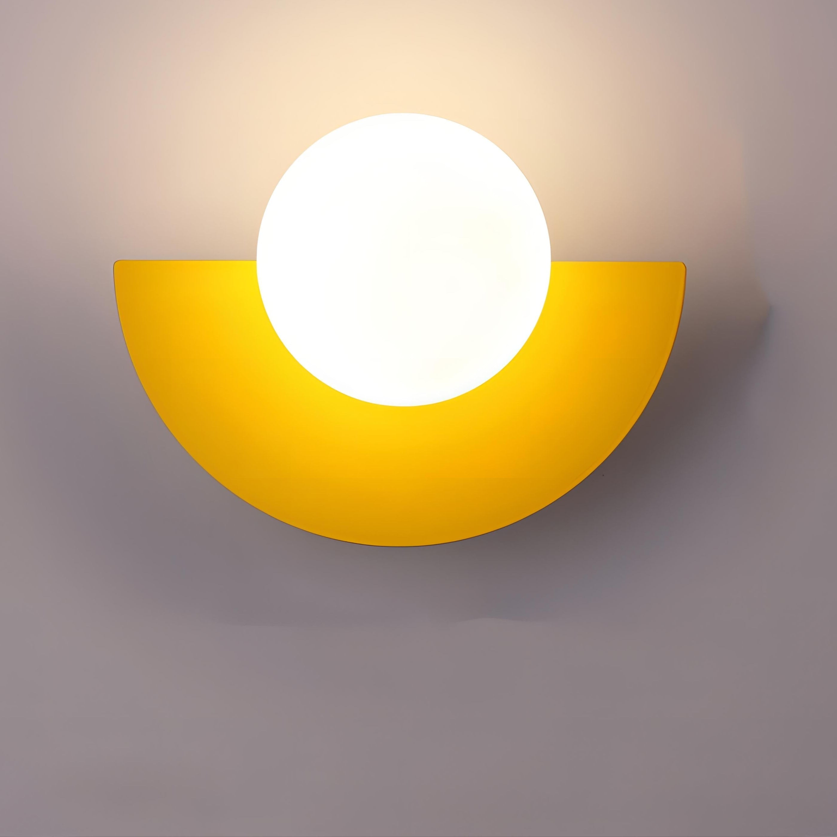 LED Wall Light Semicircle Metal Warm & Cool White