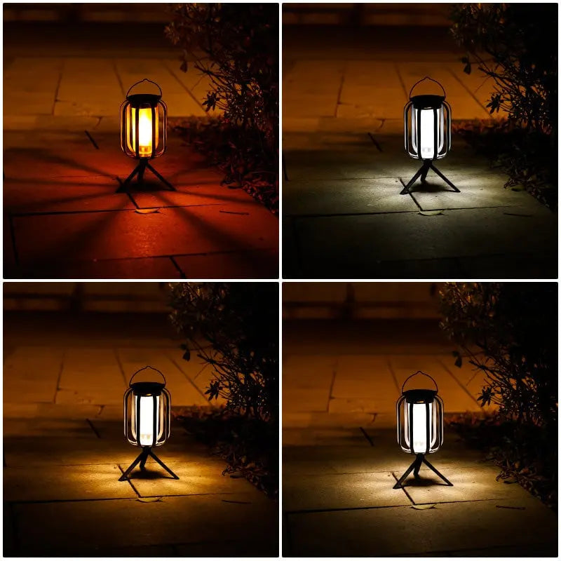 Lantern Solar-Powered USB-C Rechargeable Flickering Flame