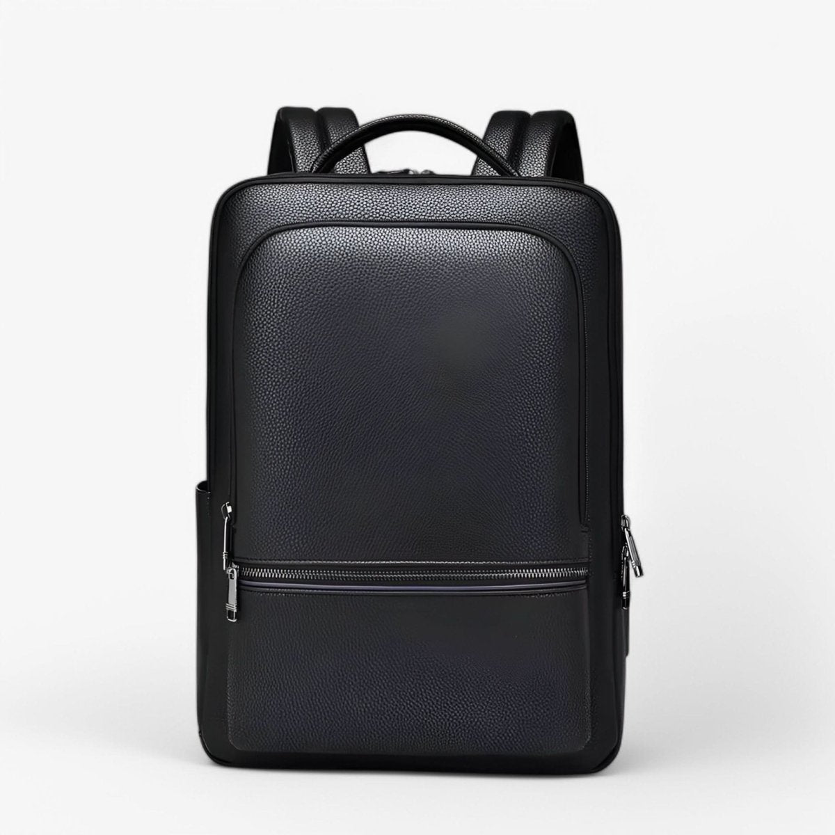 Laptop Backpack PU Leather USB Charging 15.6-Inch