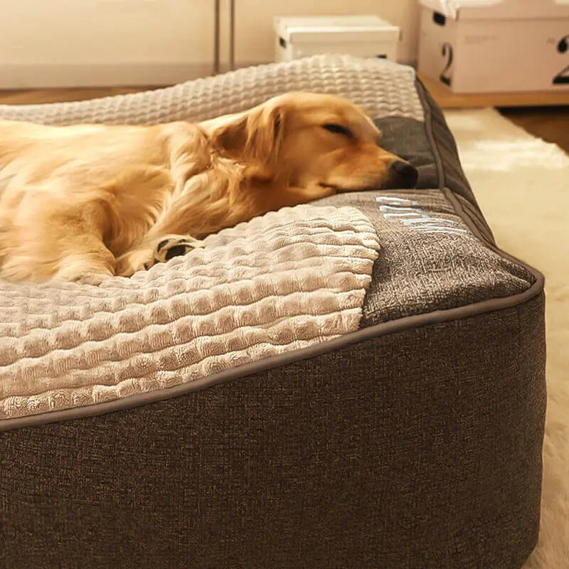 Large Dog Bed Orthopedic & Raised Edge Washable Cover