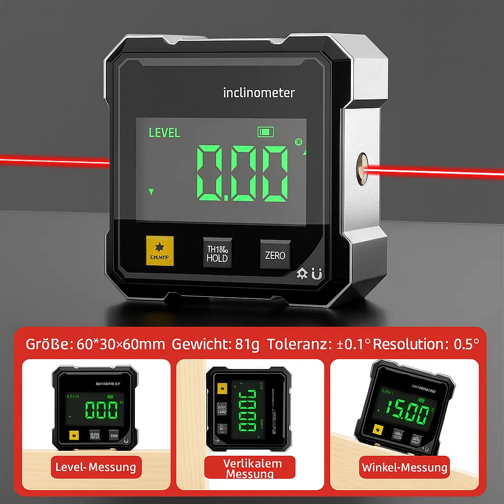 Laser Angle Finder 0.2° Precision Magnetic Base
