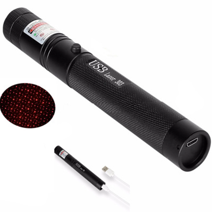 Laser Pointer Adjustable Focus Long Range USB Rechargeable