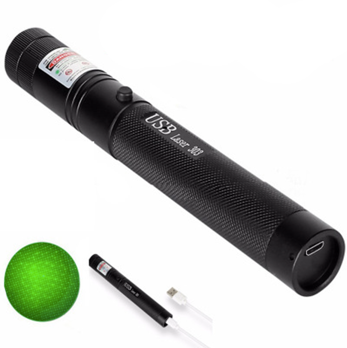 Laser Pointer Adjustable Focus Long Range USB Rechargeable