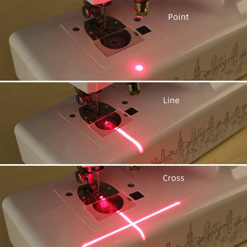 Laser Sewing Guide Magnetic Base 360-Degree Gooseneck Three Heads