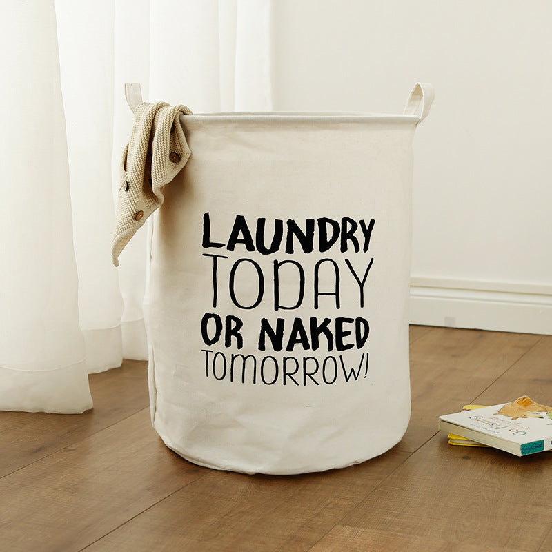 Laundry Basket Funny Quote Foldable Fabric Reinforced Handles