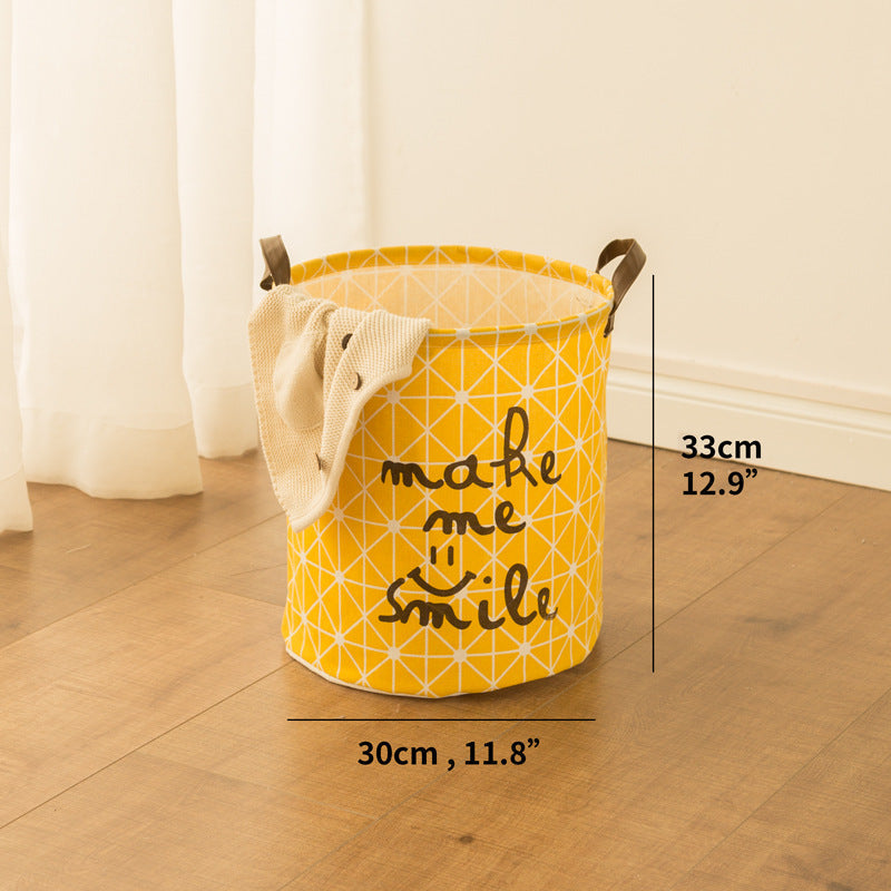 Laundry Basket Funny Quote Foldable Fabric Reinforced Handles
