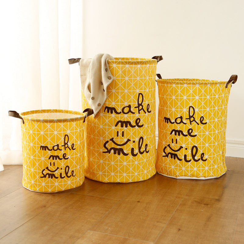 Laundry Basket Funny Quote Foldable Fabric Reinforced Handles