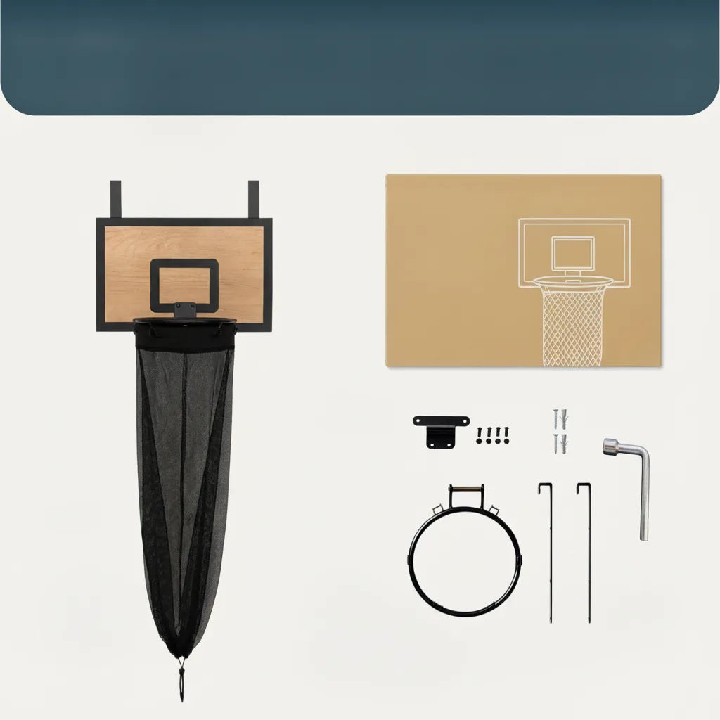 Laundry Basket Over-the-Door Basketball Hoop Foldable Mesh