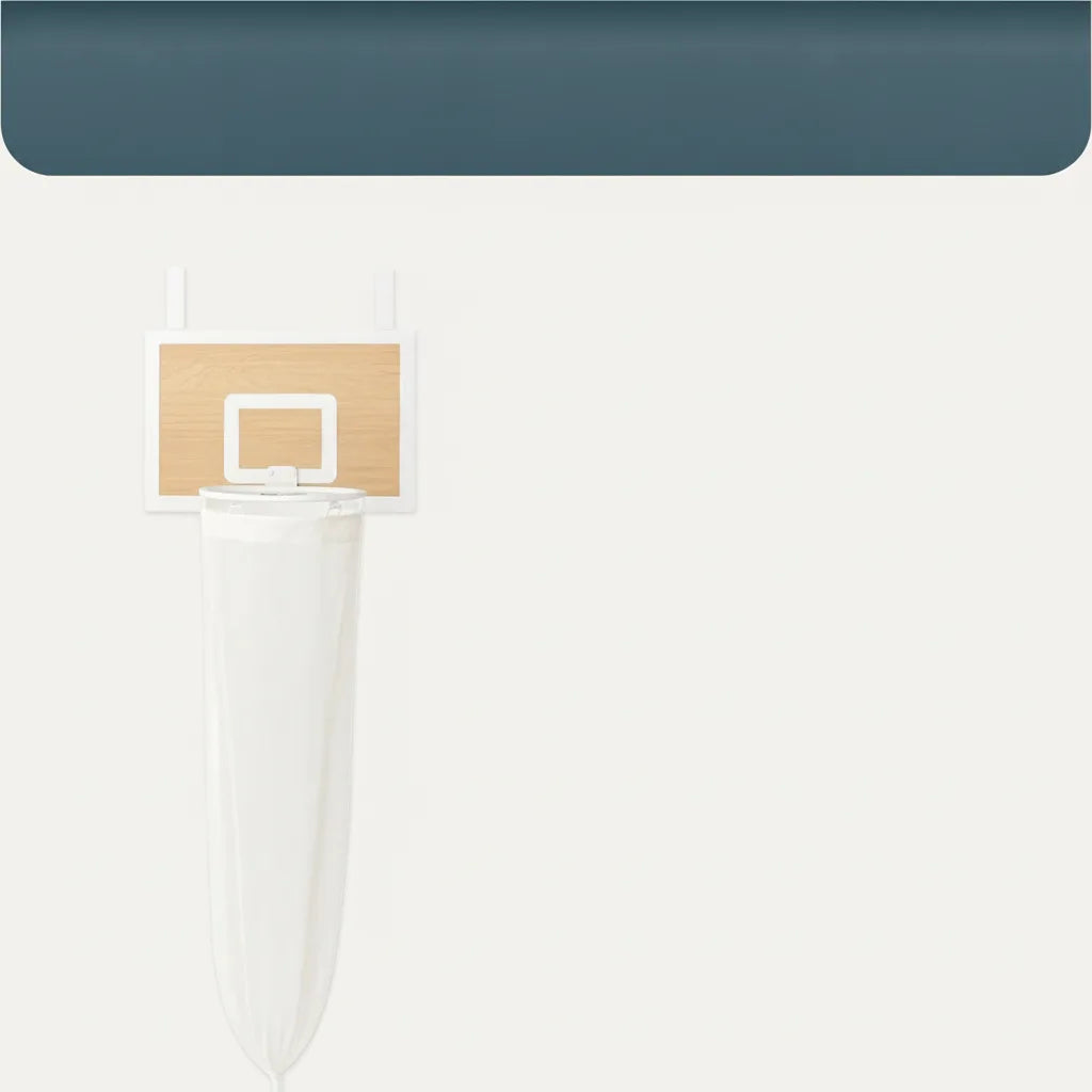 Laundry Basket Over-the-Door Basketball Hoop Foldable Mesh