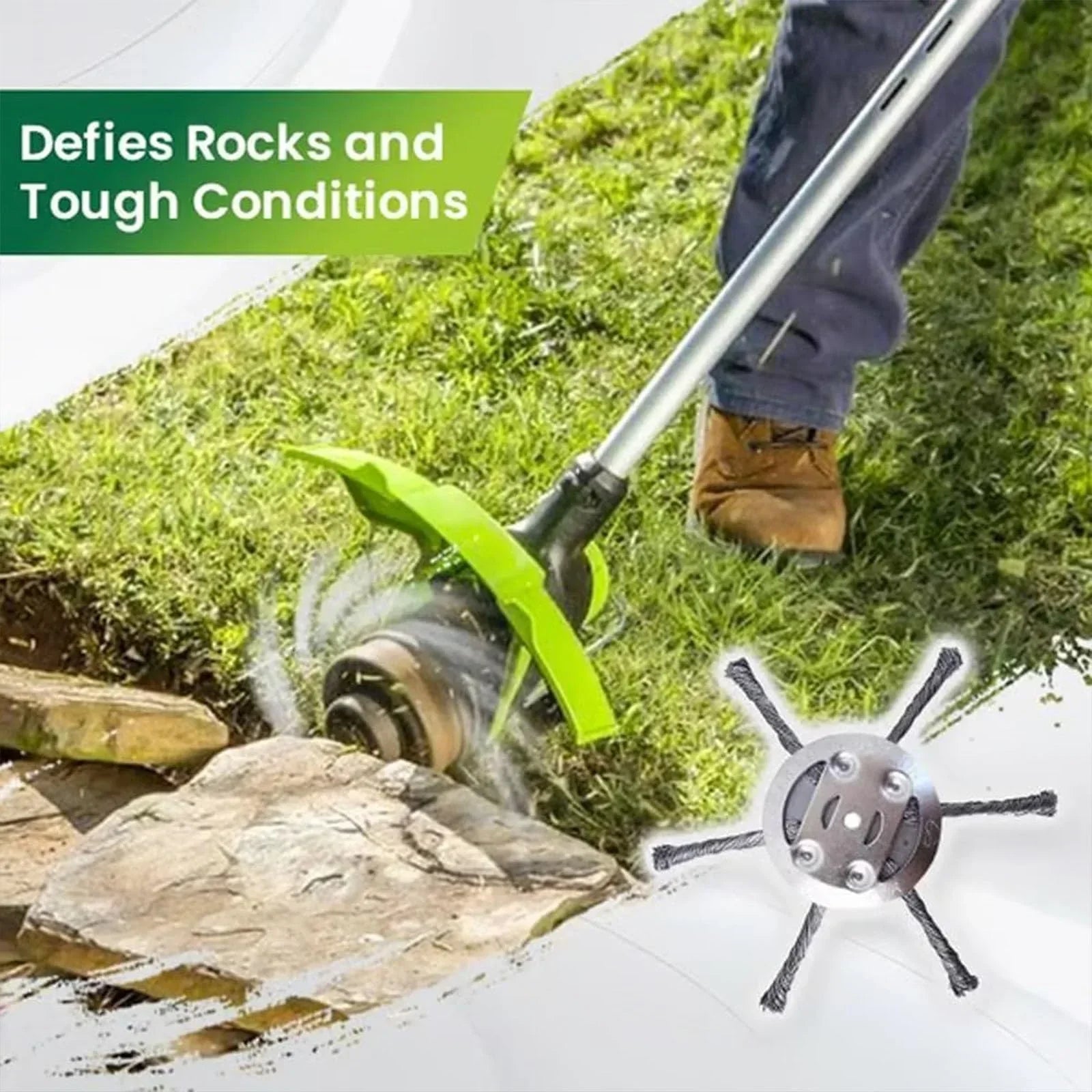 Lawn Edger Tool-Free Quick-Change Blades Heavy-Duty Metal