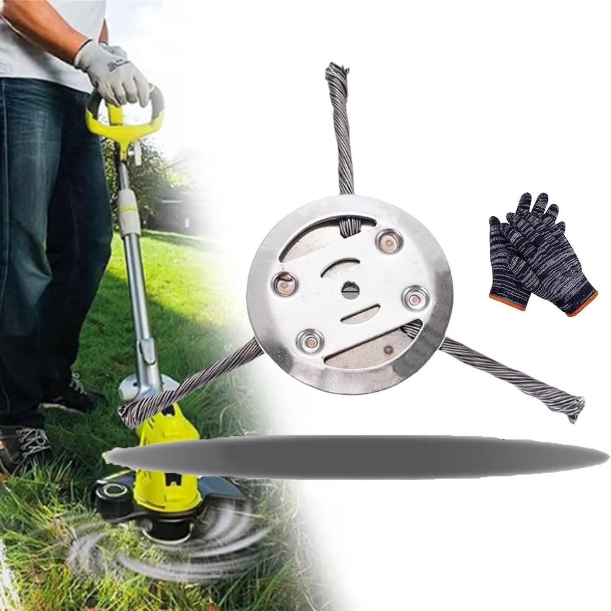 Lawn Edger Tool-Free Quick-Change Blades Heavy-Duty Metal