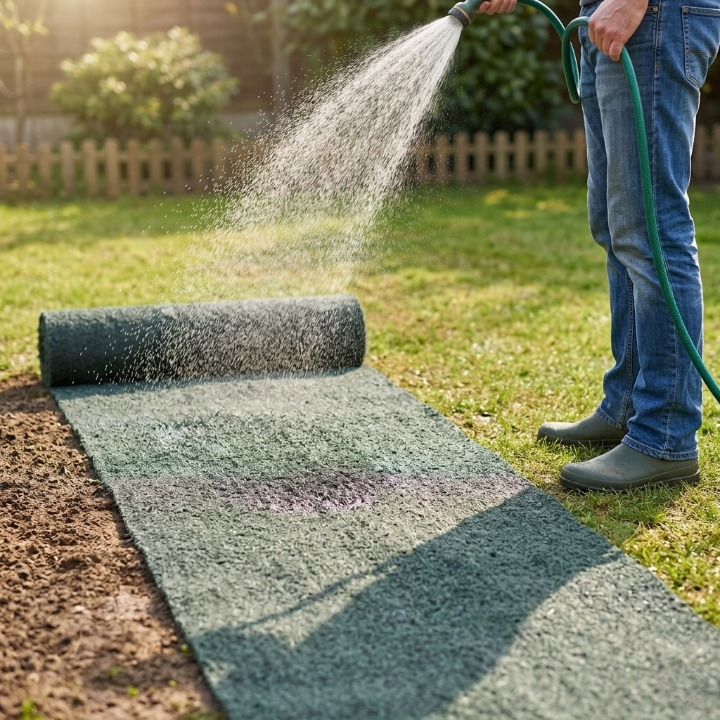 Lawn Seed Mat Pre-Seeded & Biodegradable Set of 2