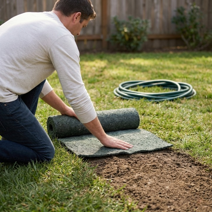 Lawn Seed Mat Pre-Seeded & Biodegradable Set of 2