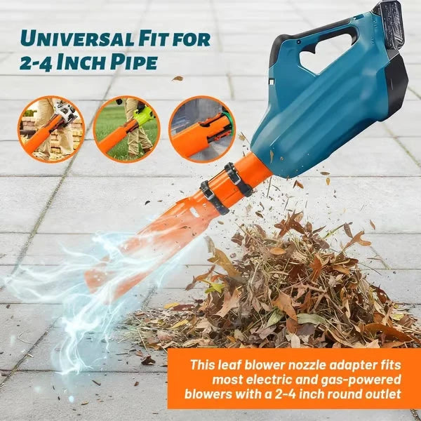 Leaf Blower Attachment Venturi Booster Tool-Free 2-4 Inch Fit