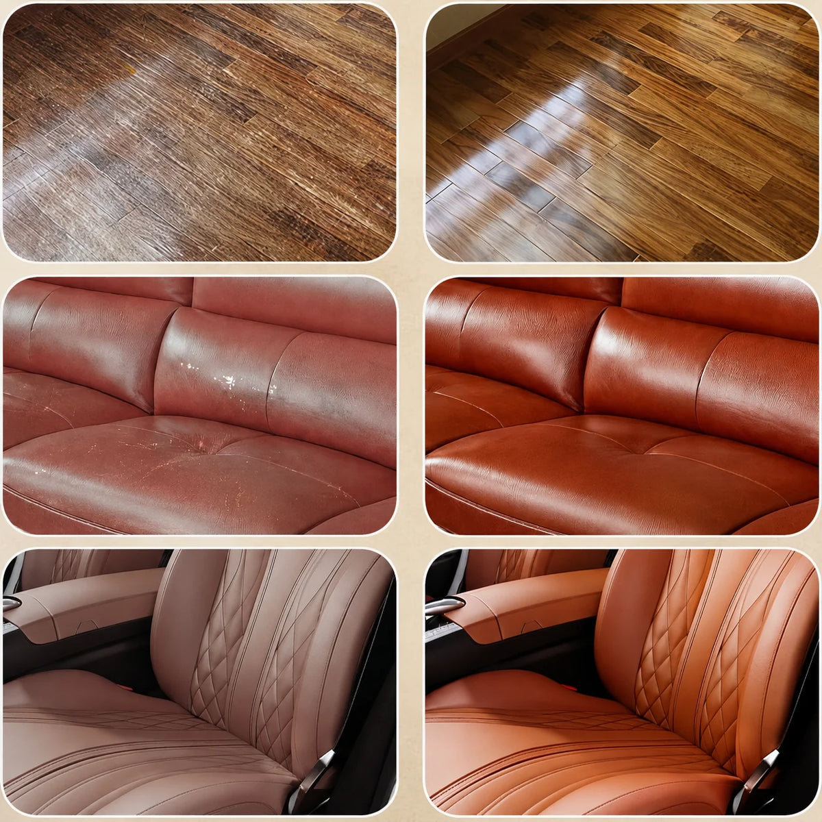 Leather Care Balm Colorless Deep-Nourishing Brush Included