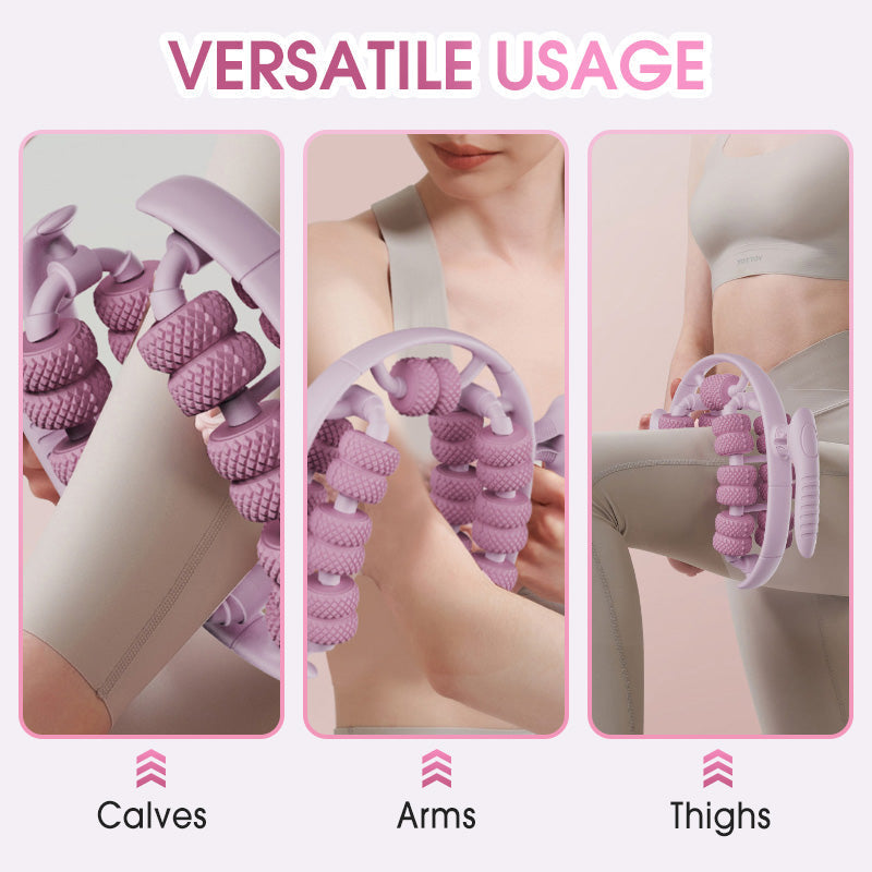 Leg Massage Roller Ergonomic Nodule EVA Foam Non-Slip Handles