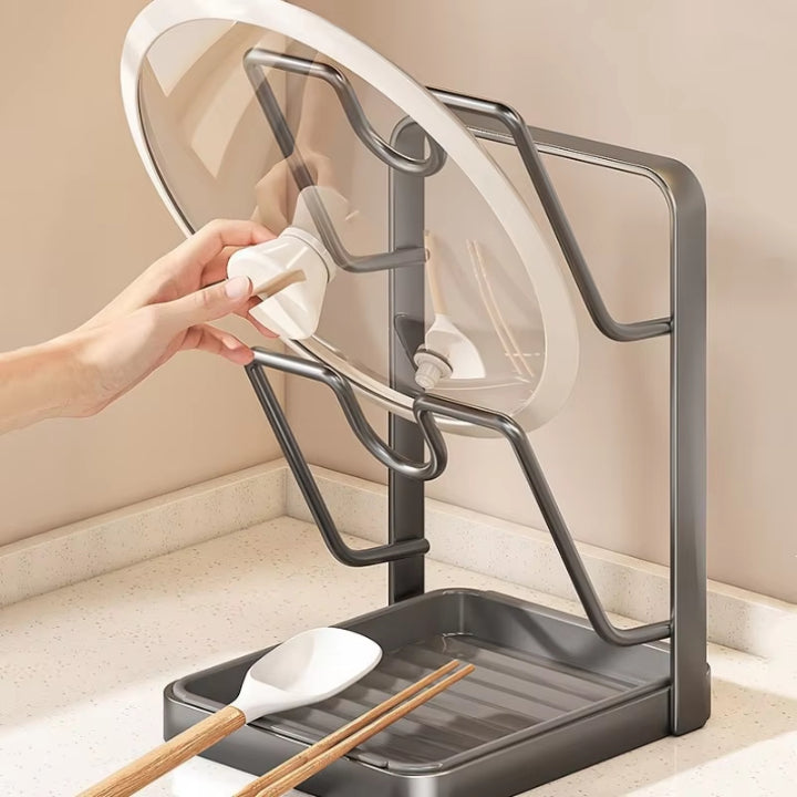 Lid & Utensil Holder Double-Tier Metal Drip Tray