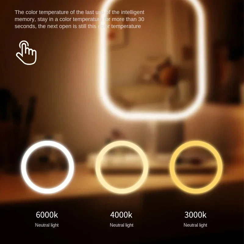 Lighted Makeup Mirror Touch-Dimmable 3 Color Temperatures