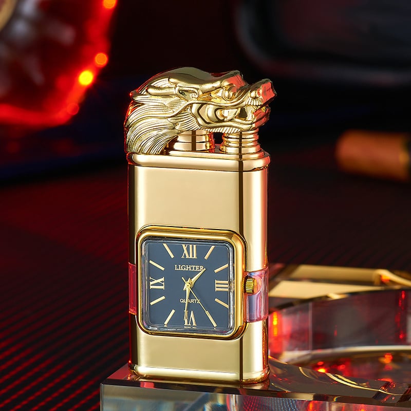 Lighter Dual Flame Adjustable Flame Quartz Watch