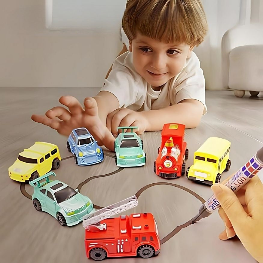 Line-Following Toy Car Induction Sensor Includes Drawing Pen