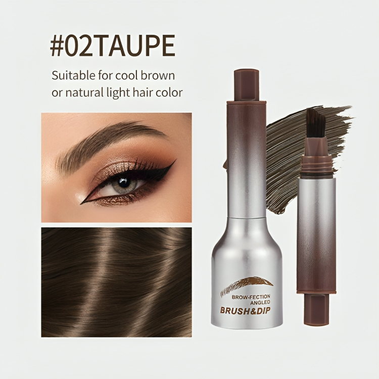 Liquid Eyebrow Enhancer Angled Brush Waterproof & Long-Lasting