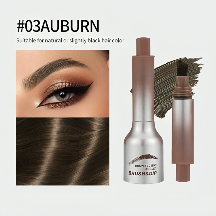 Liquid Eyebrow Enhancer Angled Brush Waterproof & Long-Lasting
