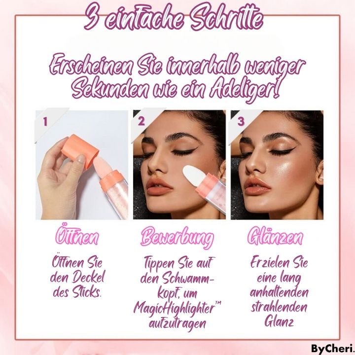 Liquid Highlighter Pen Sponge Applicator Long-Lasting Glow