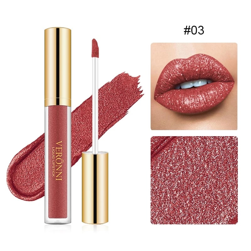 Liquid Lipstick 16-Hour Waterproof Metallic Shine