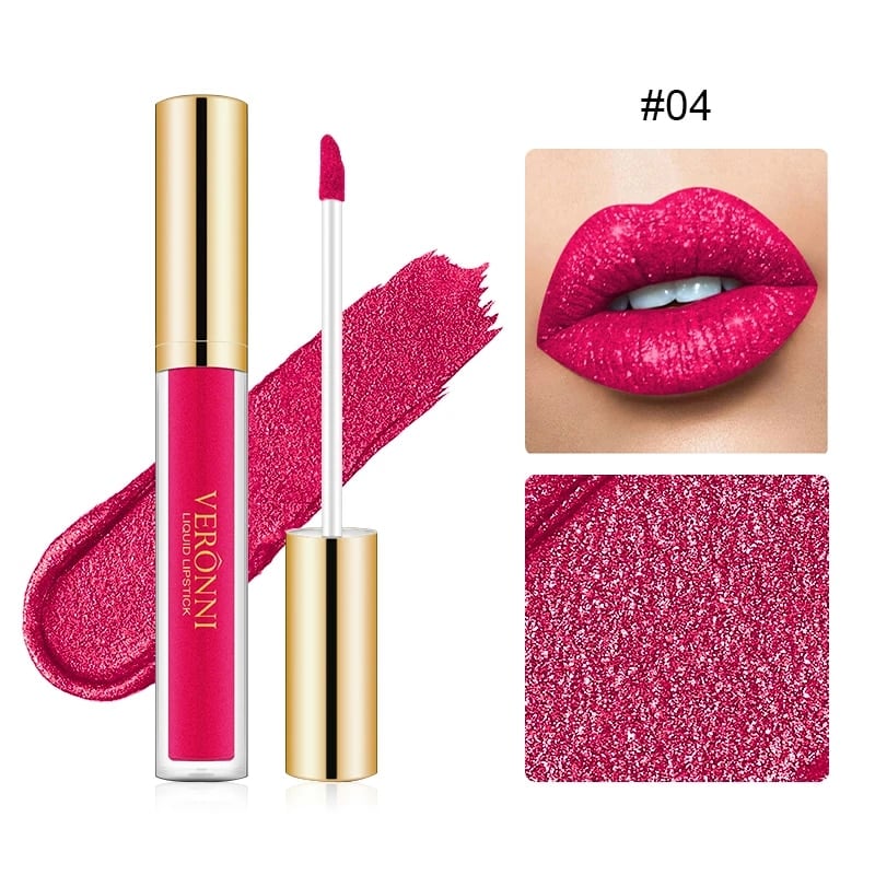 Liquid Lipstick 16-Hour Waterproof Metallic Shine