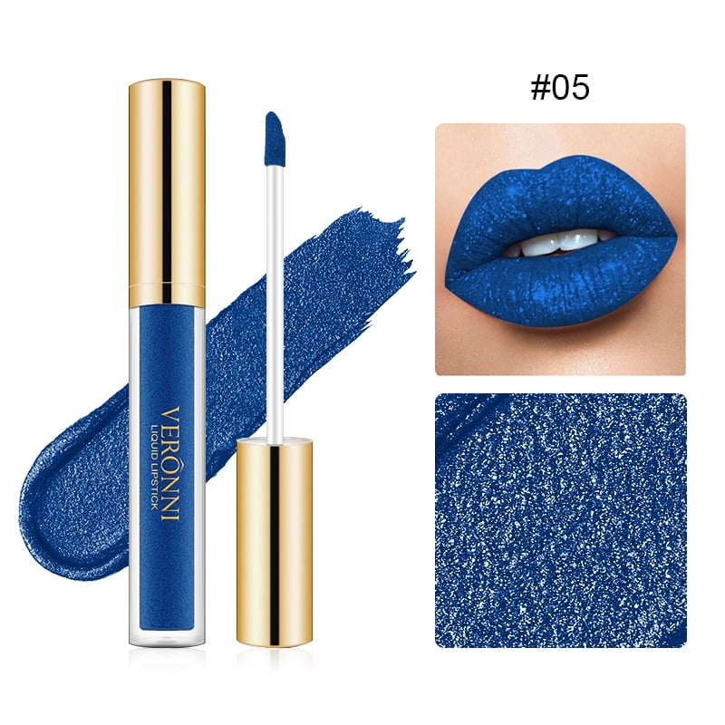 Liquid Lipstick 16-Hour Waterproof Metallic Shine