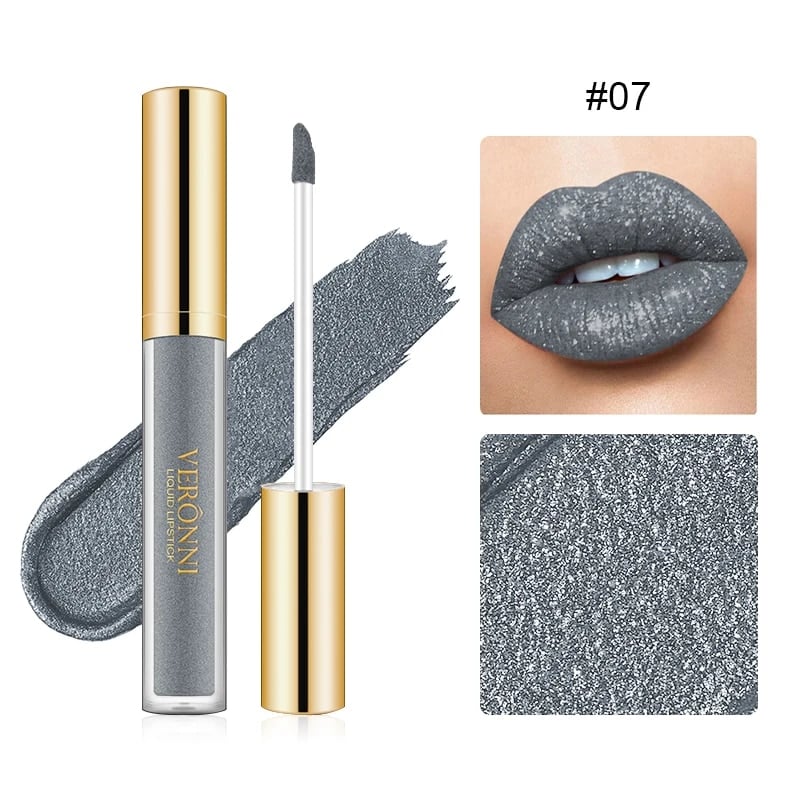 Liquid Lipstick 16-Hour Waterproof Metallic Shine