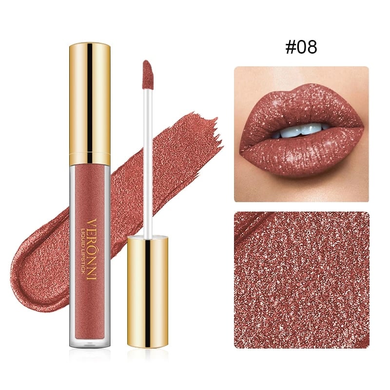 Liquid Lipstick 16-Hour Waterproof Metallic Shine
