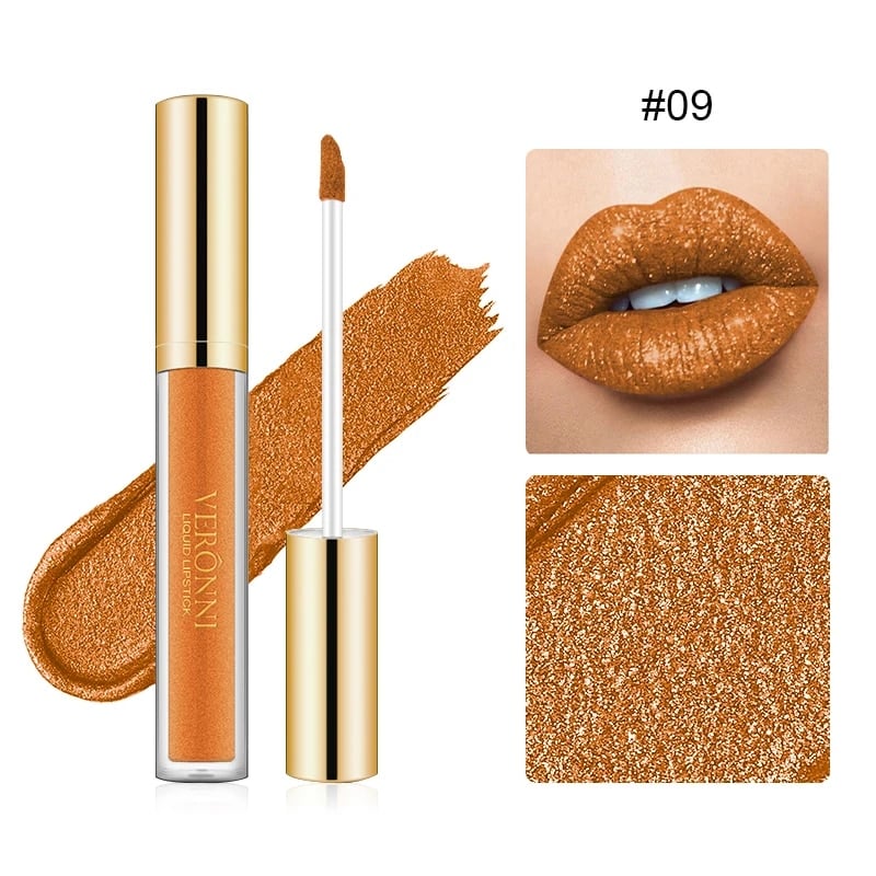 Liquid Lipstick 16-Hour Waterproof Metallic Shine