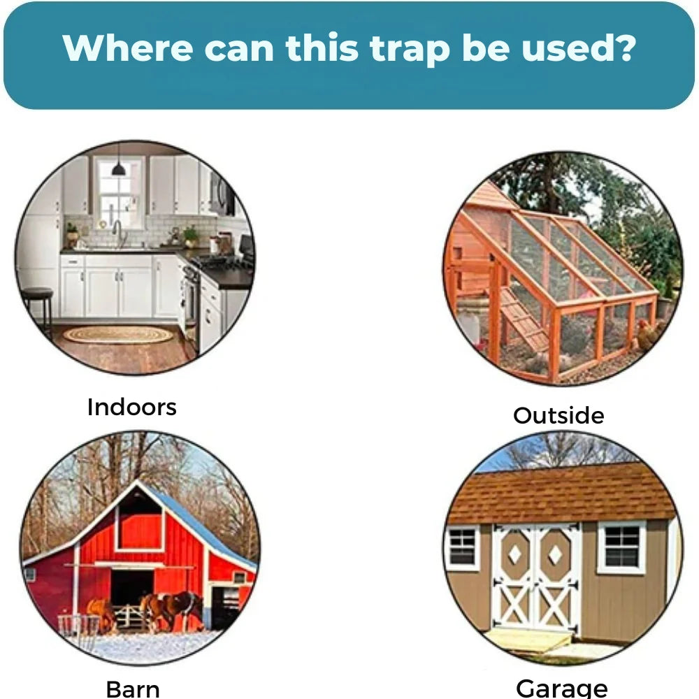 Live Mouse Trap Tipping Lid Bucket-Compatible & Reusable