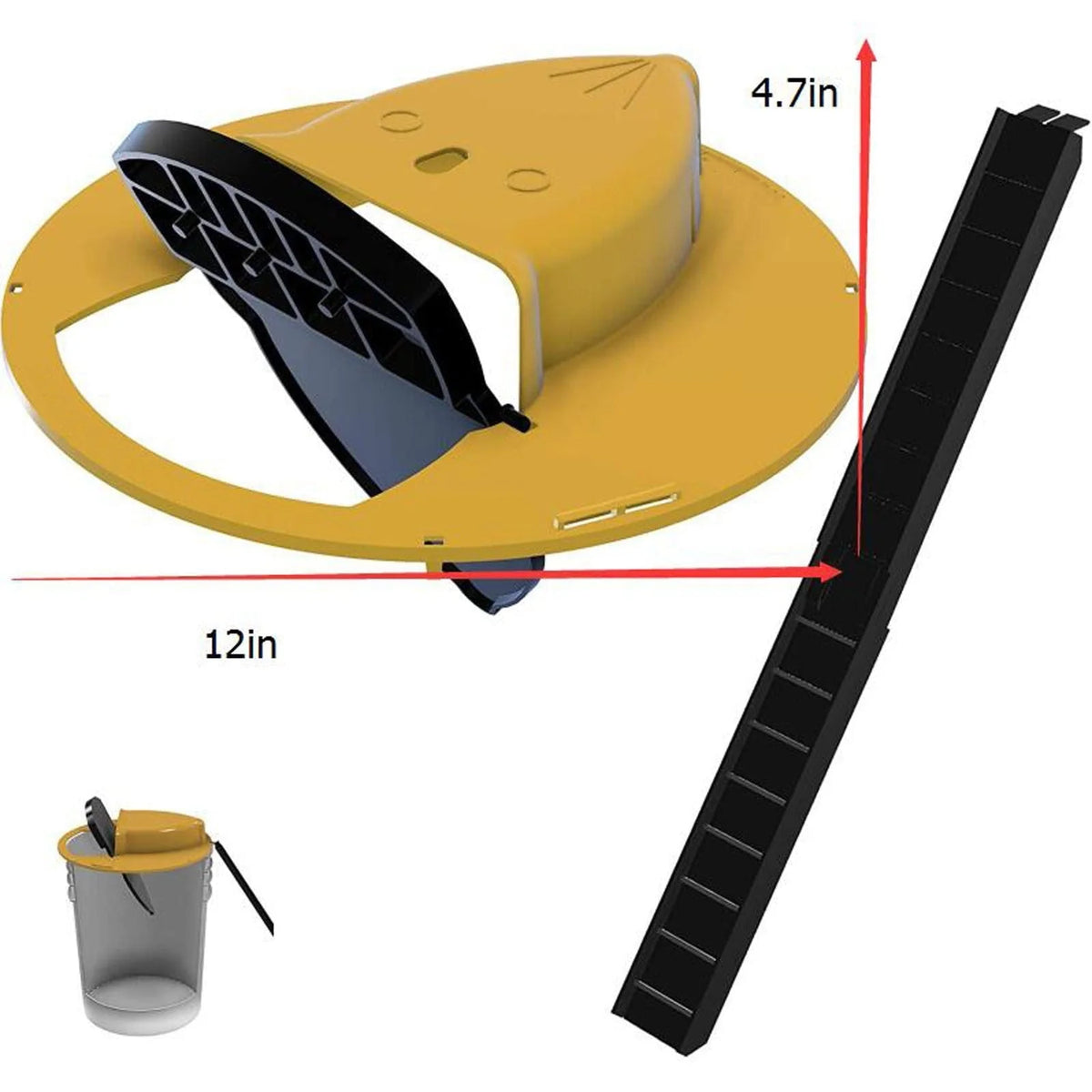 Live Mouse Trap Tipping Lid Bucket-Compatible & Reusable