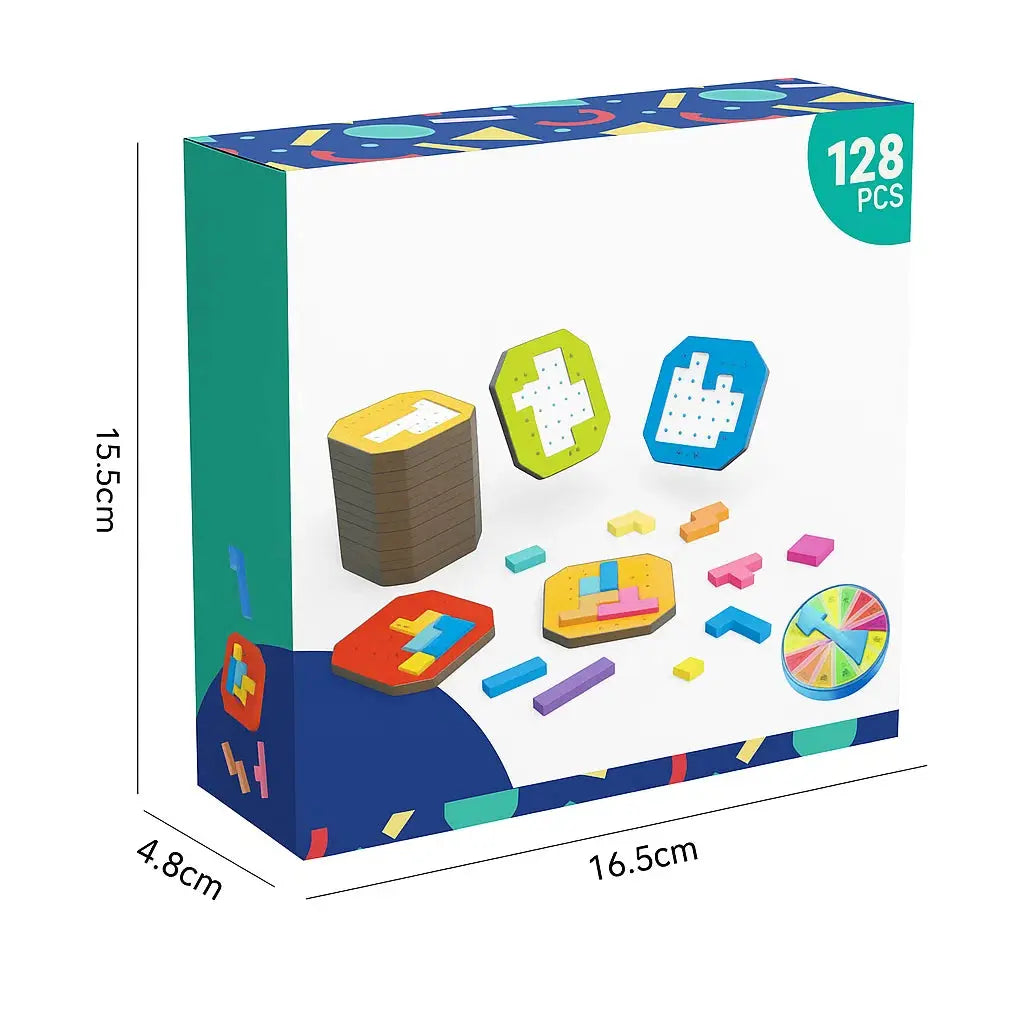Logic Puzzle Game 108 Pieces & 20 Challenge Cards