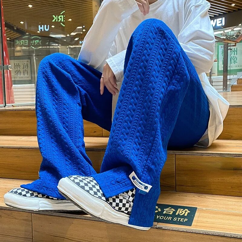 Loose Sweatpants Braided Detail Relaxed Fit