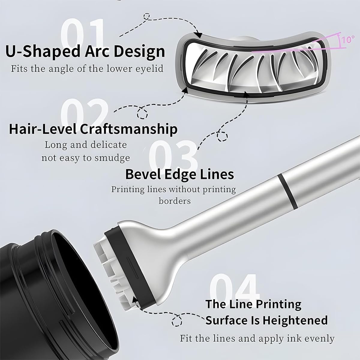 Lower Lash Stamp Set Silicone Applicator Waterproof