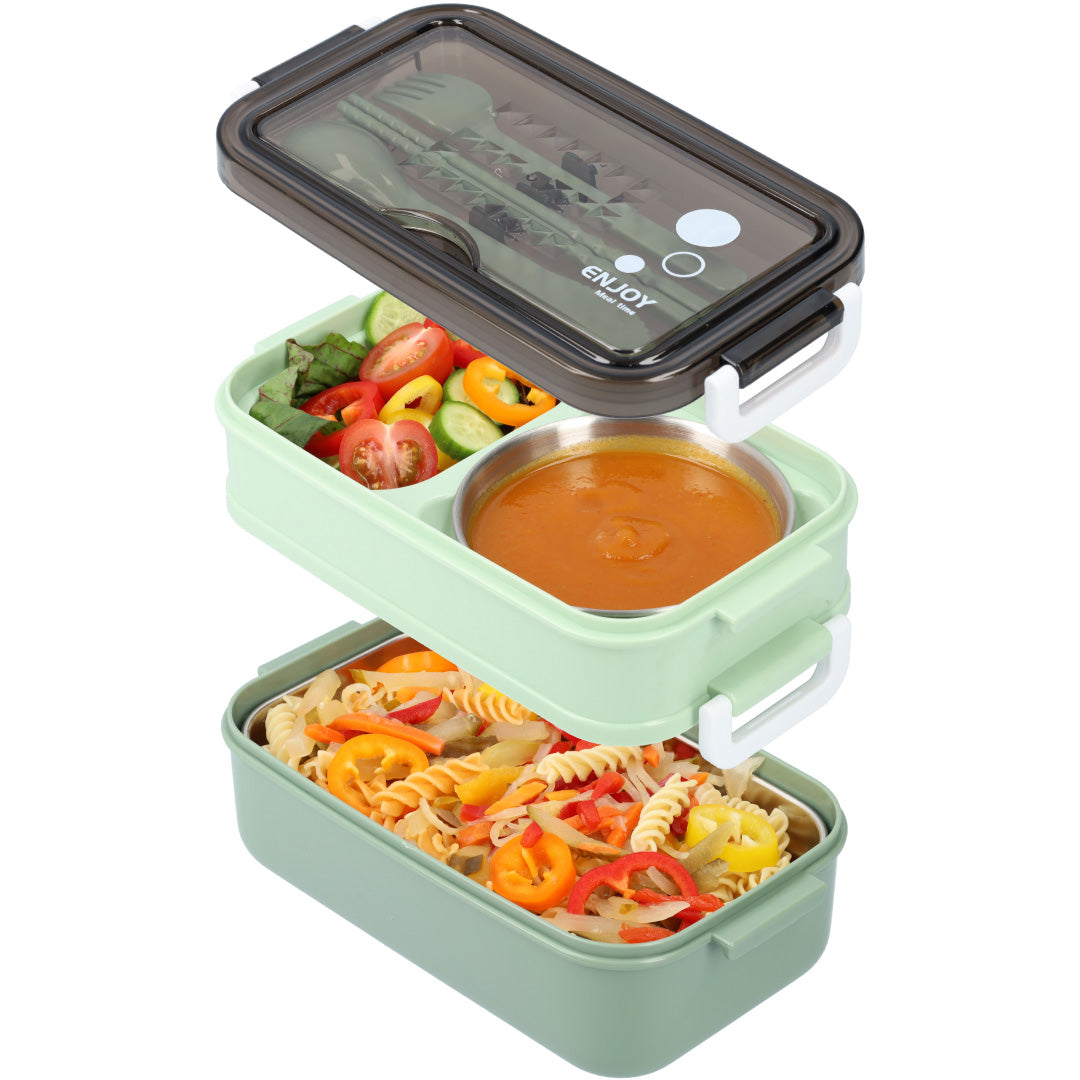 Lunch Box 3-Tier Leak-Proof BPA-Free