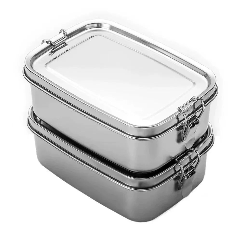 Lunch Box Stainless Steel Leak-Proof Clamp Closure