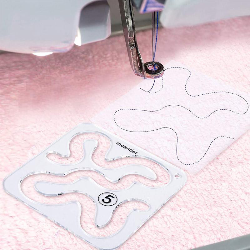 Machine Quilting Template Transparent Acrylic 12 Patterns
